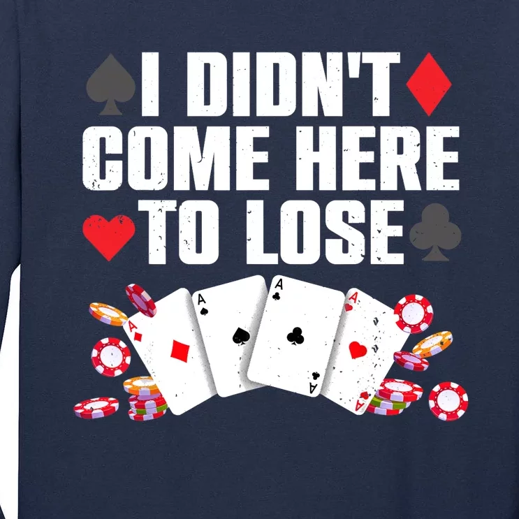 Cool Poker Player Art Casino Lover Gamblers Tall Long Sleeve T-Shirt