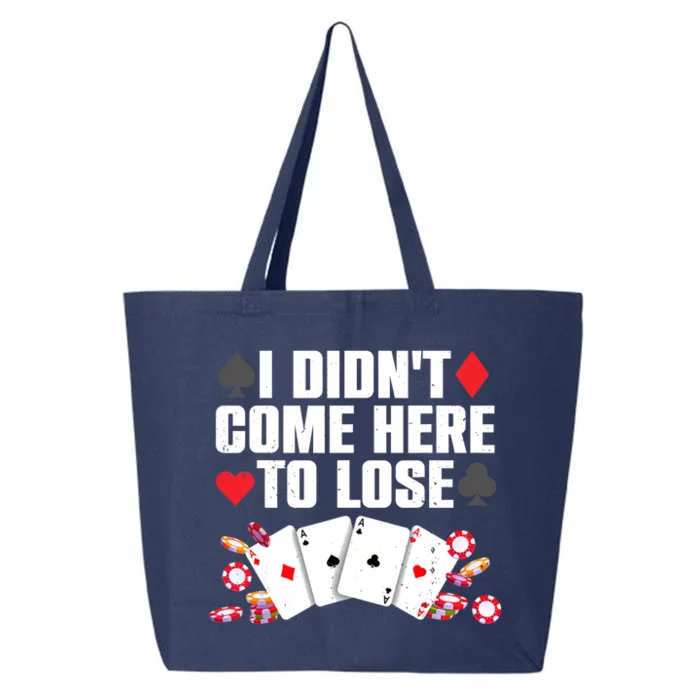 Cool Poker Player Art Casino Lover Gamblers 25L Jumbo Tote