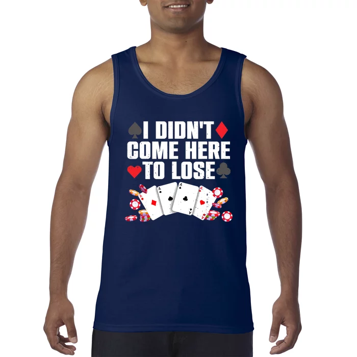 Cool Poker Player Art Casino Lover Gamblers Tank Top