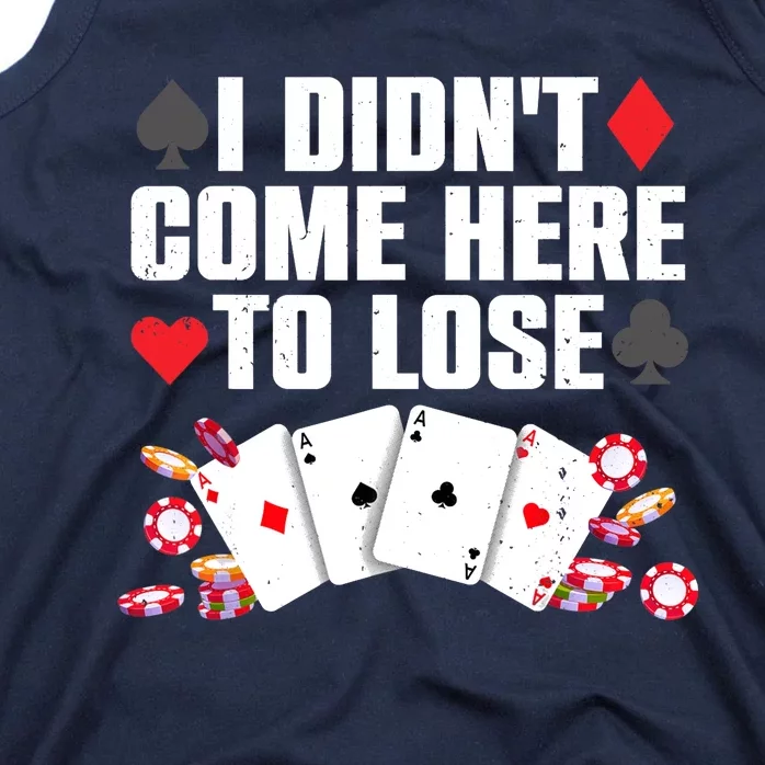 Cool Poker Player Art Casino Lover Gamblers Tank Top