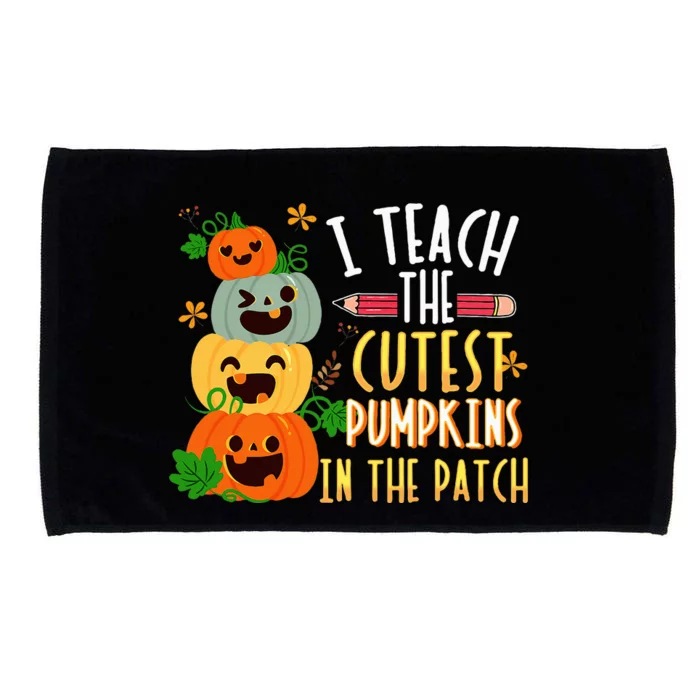 Cute Pumpkin Patch Halloween Teacher Gift Microfiber Hand Towel