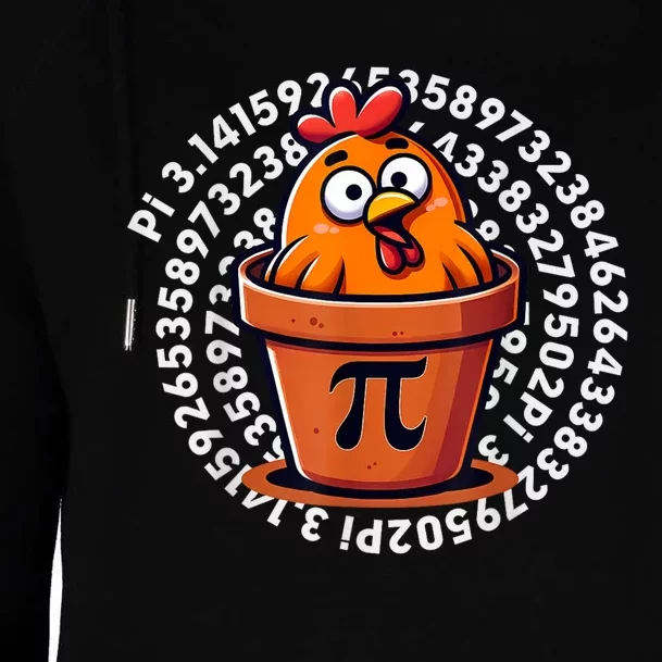 Chicken Pot Pi Day Math Teacher Womens Funnel Neck Pullover Hood