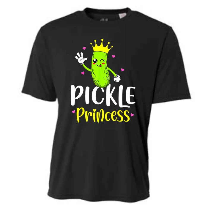 Cute Pickle Princess Funny Pickle Cucumber Girl Gift Cooling Performance Crew T-Shirt