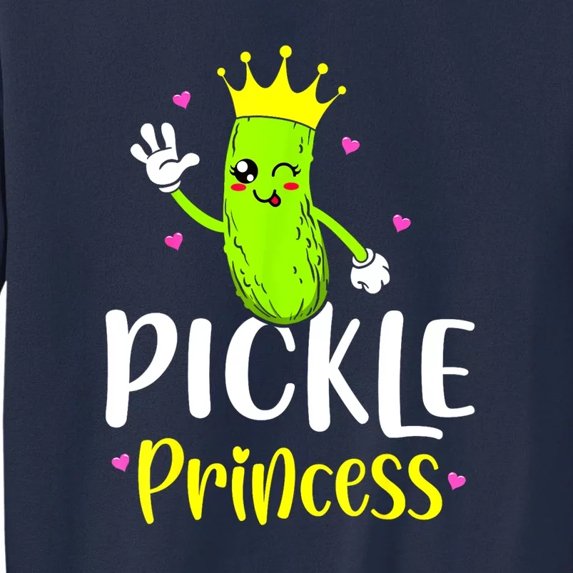 Cute Pickle Princess Funny Pickle Cucumber Girl Gift Sweatshirt