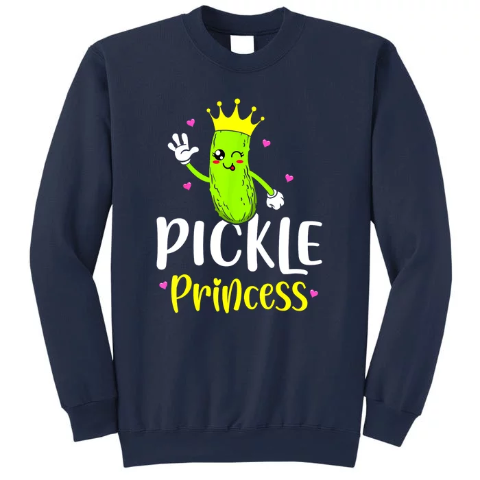 Cute Pickle Princess Funny Pickle Cucumber Girl Gift Sweatshirt