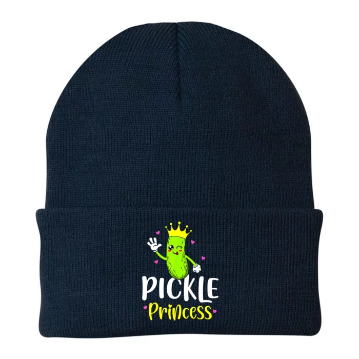 Cute Pickle Princess Funny Pickle Cucumber Girl Gift Knit Cap Winter Beanie