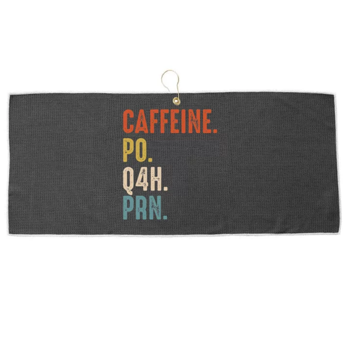 Caffeine Po Q4h Prn Funny Nurse Large Microfiber Waffle Golf Towel