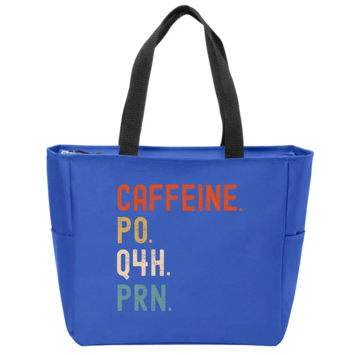 Caffeine Po Q4h Prn Zip Tote Bag