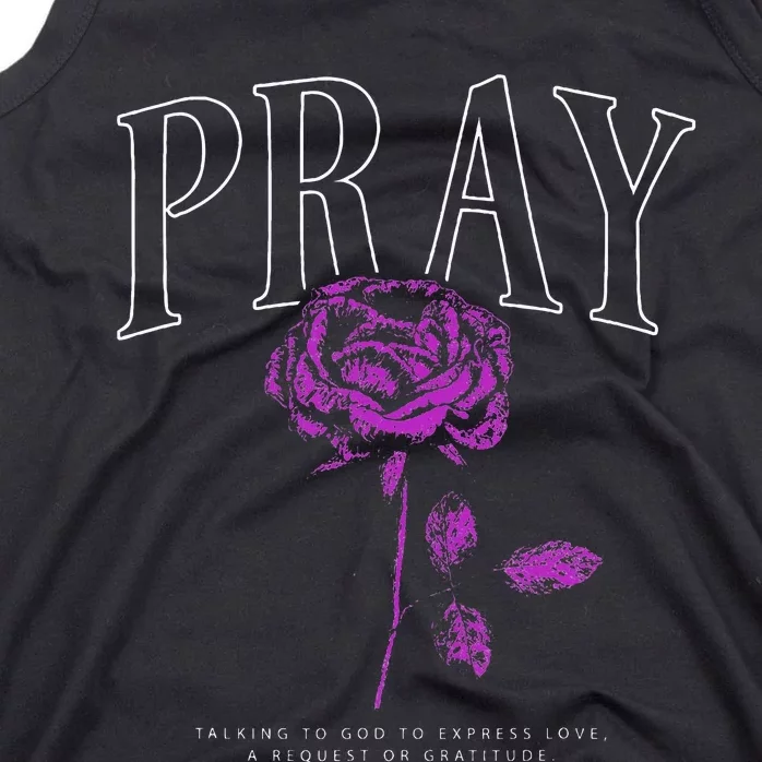 Christian Prayer Rose Streetwear For N Floral Faith Tank Top