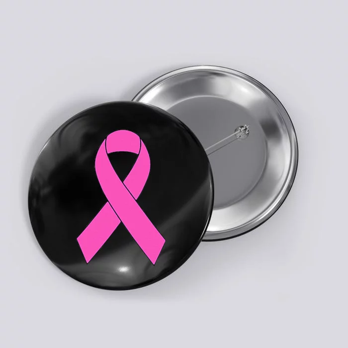 Cute Pink Ribbon Breast Cancer Awareness Kids Button