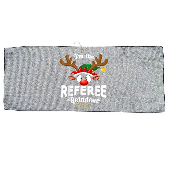 Christmas Pjs Referee Xmas Reindeer Matching Large Microfiber Waffle Golf Towel