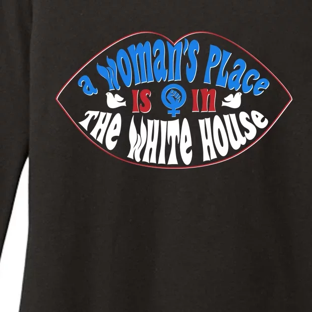 Cute Patriotic Rwb A Womans Place Is In The White House Womens CVC Long Sleeve Shirt