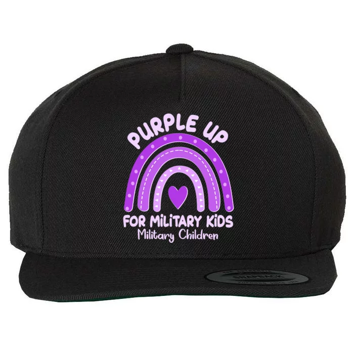 Cute Purple Rainbow Wear Purple Wool Snapback Cap