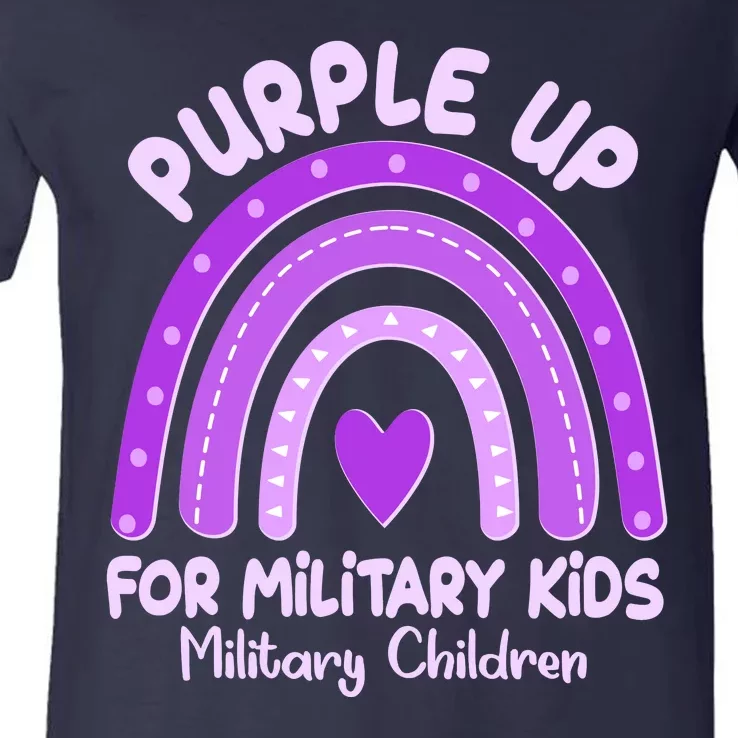 Cute Purple Rainbow Wear Purple V-Neck T-Shirt