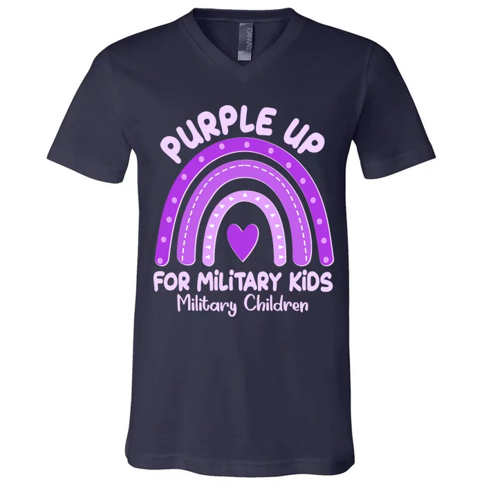 Cute Purple Rainbow Wear Purple V-Neck T-Shirt