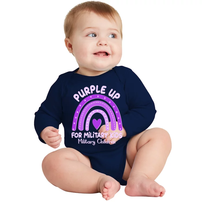 Cute Purple Rainbow Wear Purple Baby Long Sleeve Bodysuit