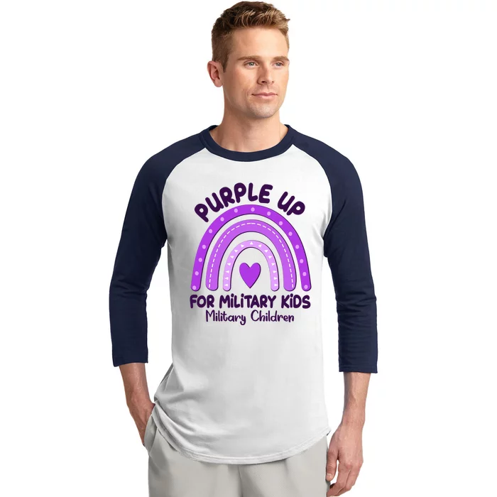 Cute Purple Rainbow Wear Purple Baseball Sleeve Shirt