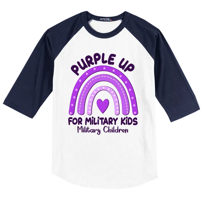 Cute Purple Rainbow Wear Purple Baseball Sleeve Shirt