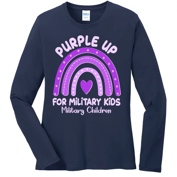 Cute Purple Rainbow Wear Purple Ladies Long Sleeve Shirt