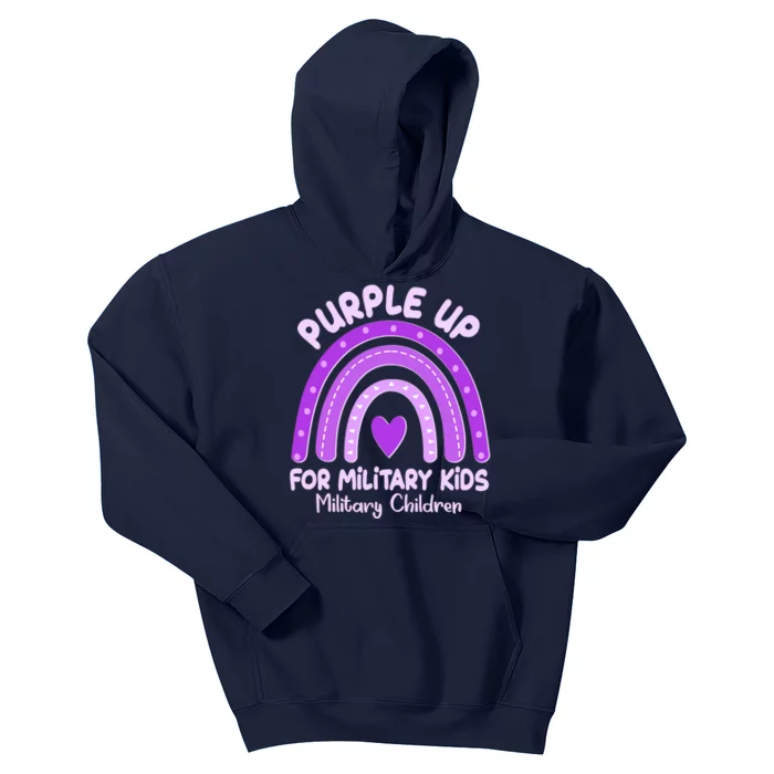 Cute Purple Rainbow Wear Purple Kids Hoodie