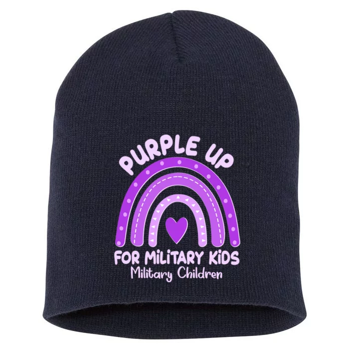 Cute Purple Rainbow Wear Purple Short Acrylic Beanie