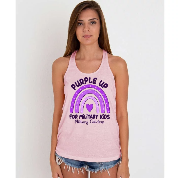 Cute Purple Rainbow Wear Purple Women's Knotted Racerback Tank