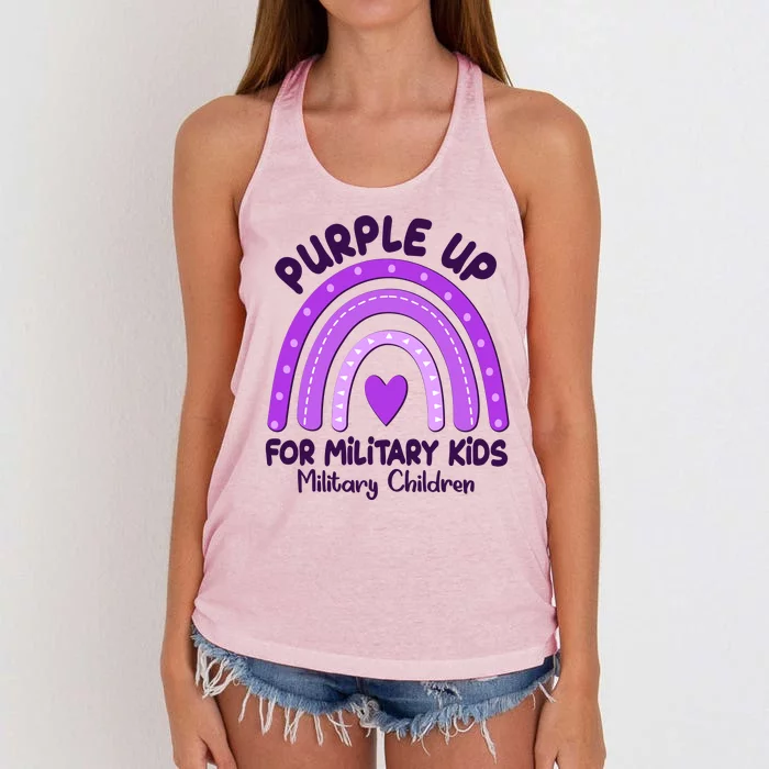 Cute Purple Rainbow Wear Purple Women's Knotted Racerback Tank