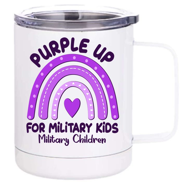 Cute Purple Rainbow Wear Purple Front & Back 12oz Stainless Steel Tumbler Cup