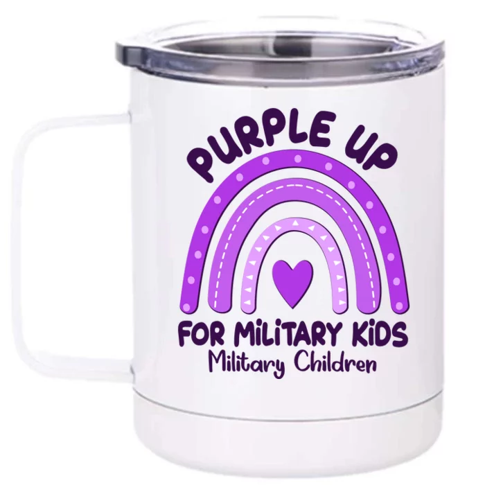 Cute Purple Rainbow Wear Purple Front & Back 12oz Stainless Steel Tumbler Cup