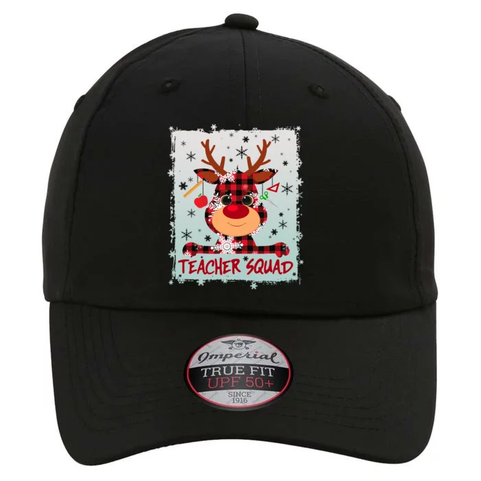 Cute Plaid Reindeer Teacher Squad The Original Performance Cap