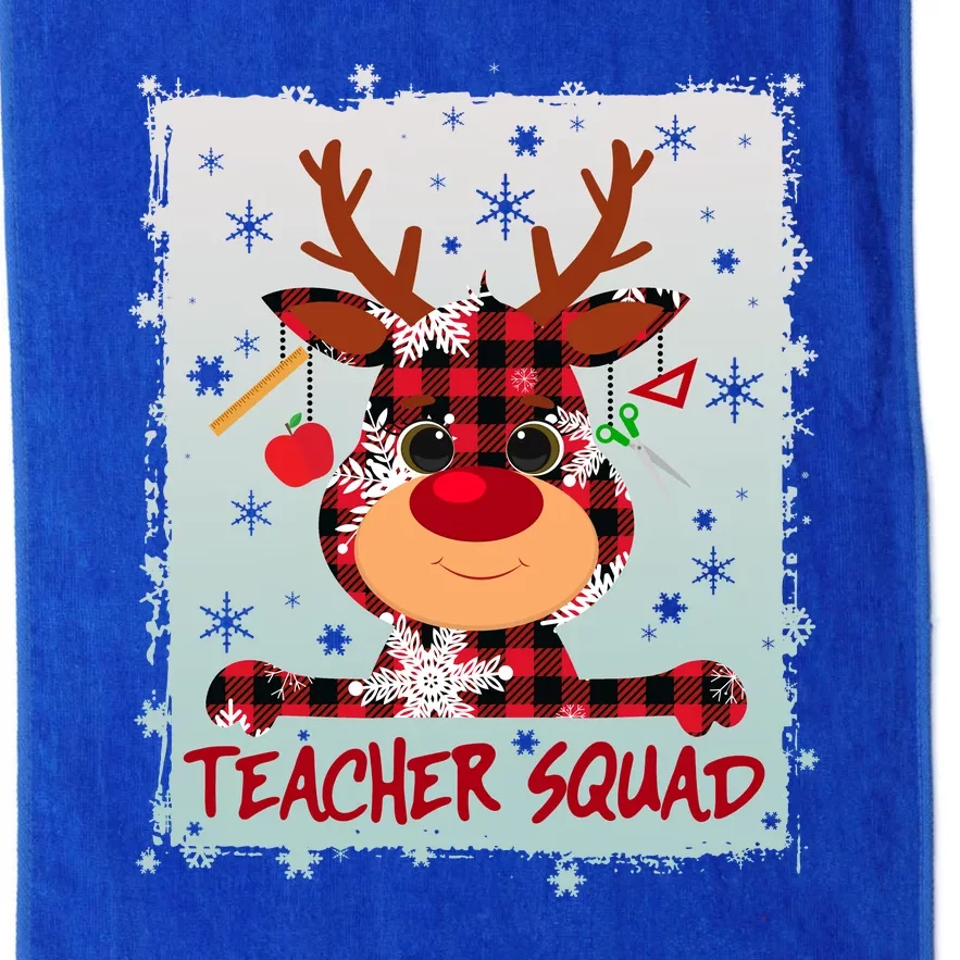 Cute Plaid Reindeer Teacher Squad Platinum Collection Golf Towel