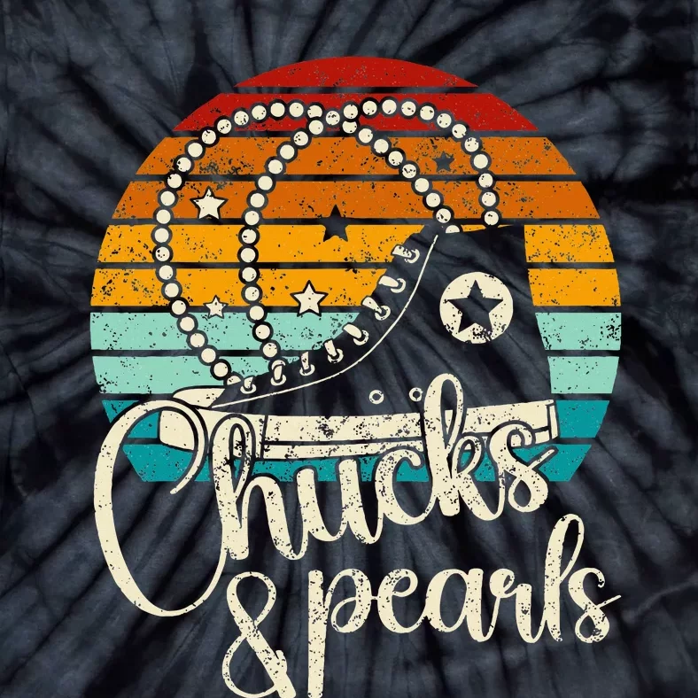 Chucks & Pearls Retro Sunset Lover Tie-Dye T-Shirt