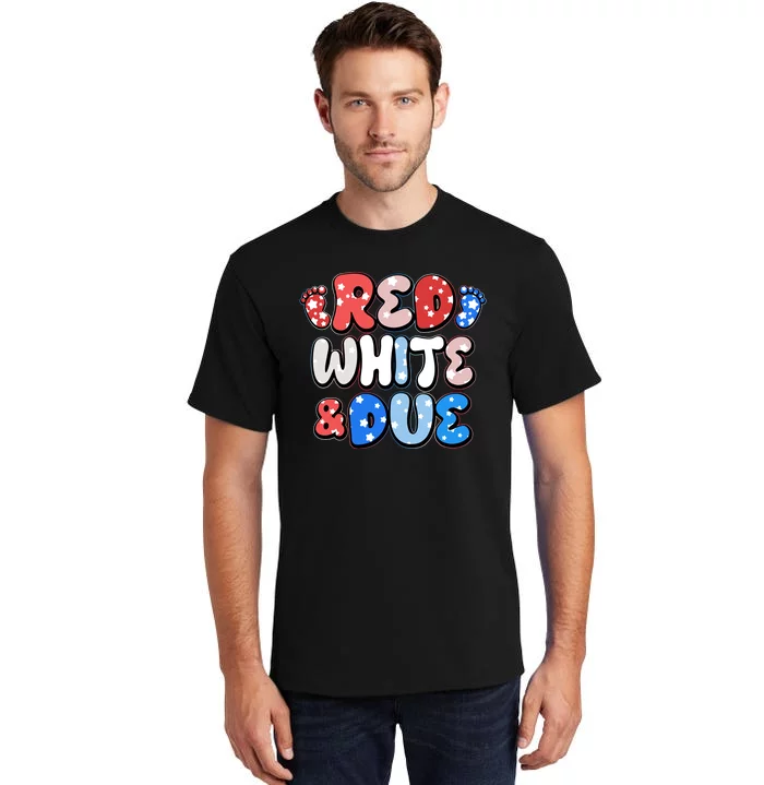 Cute Patriotic Red White And Due New Baby Tall T-Shirt