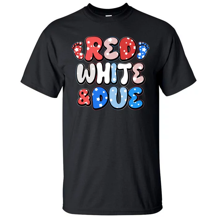 Cute Patriotic Red White And Due New Baby Tall T-Shirt