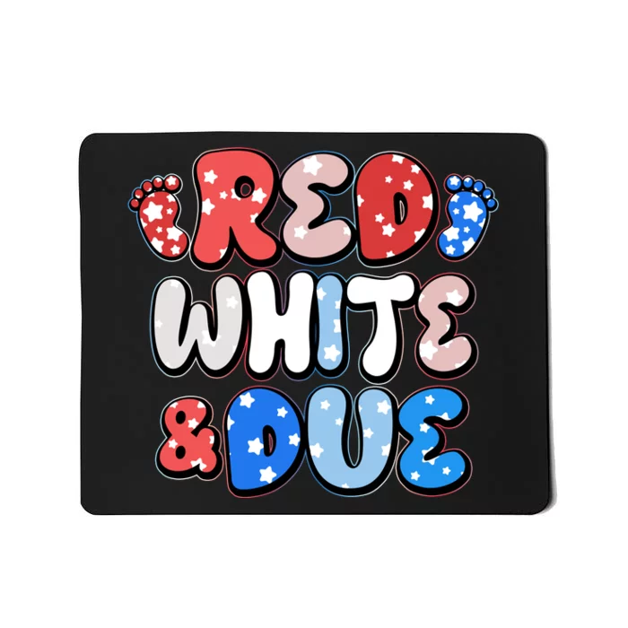 Cute Patriotic Red White And Due New Baby Mousepad