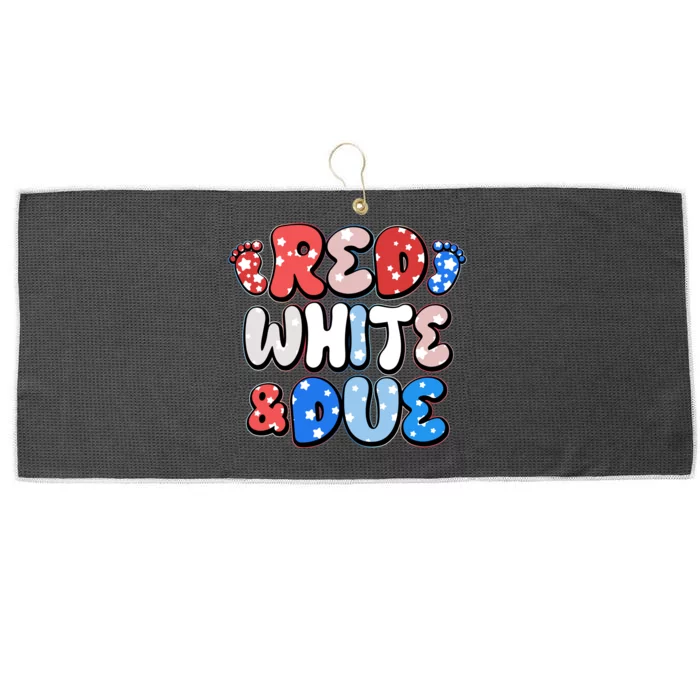 Cute Patriotic Red White And Due New Baby Large Microfiber Waffle Golf Towel