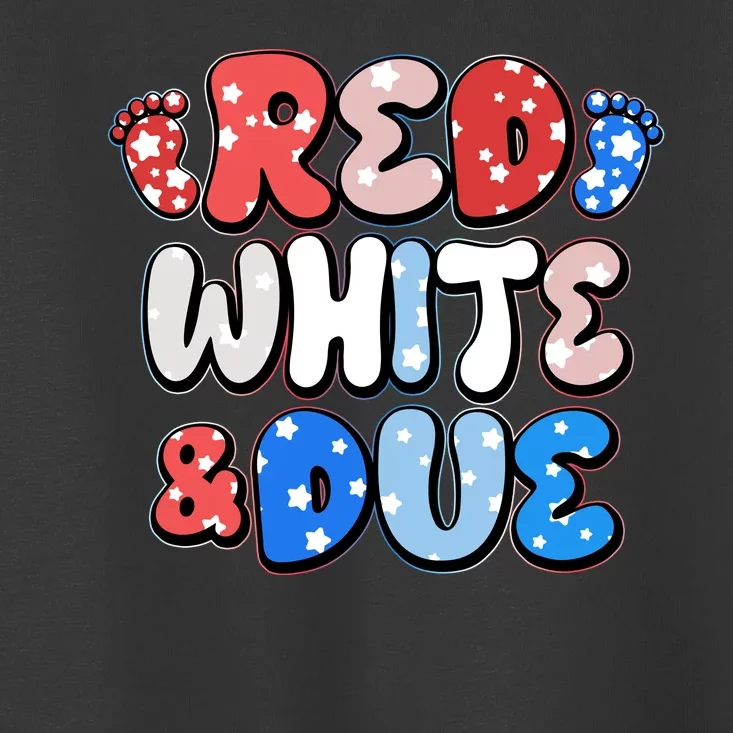 Cute Patriotic Red White And Due New Baby Toddler T-Shirt