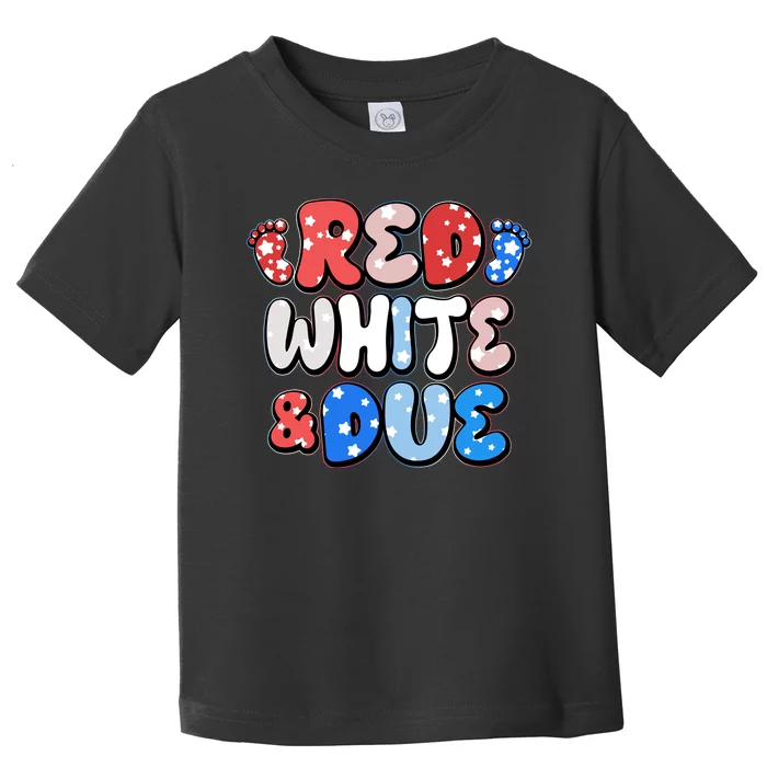 Cute Patriotic Red White And Due New Baby Toddler T-Shirt