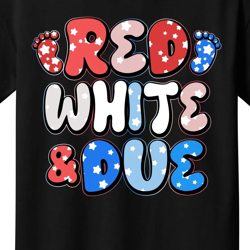 Cute Patriotic Red White And Due New Baby Kids T-Shirt