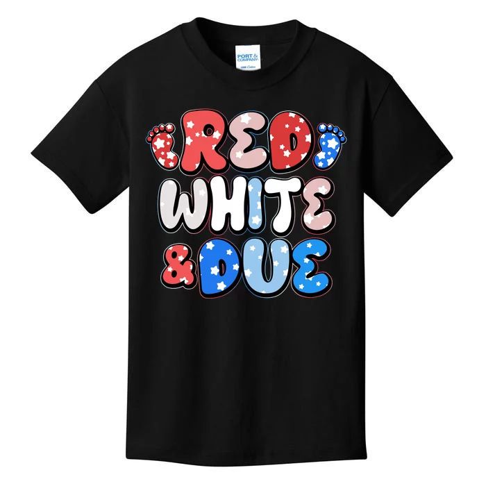 Cute Patriotic Red White And Due New Baby Kids T-Shirt