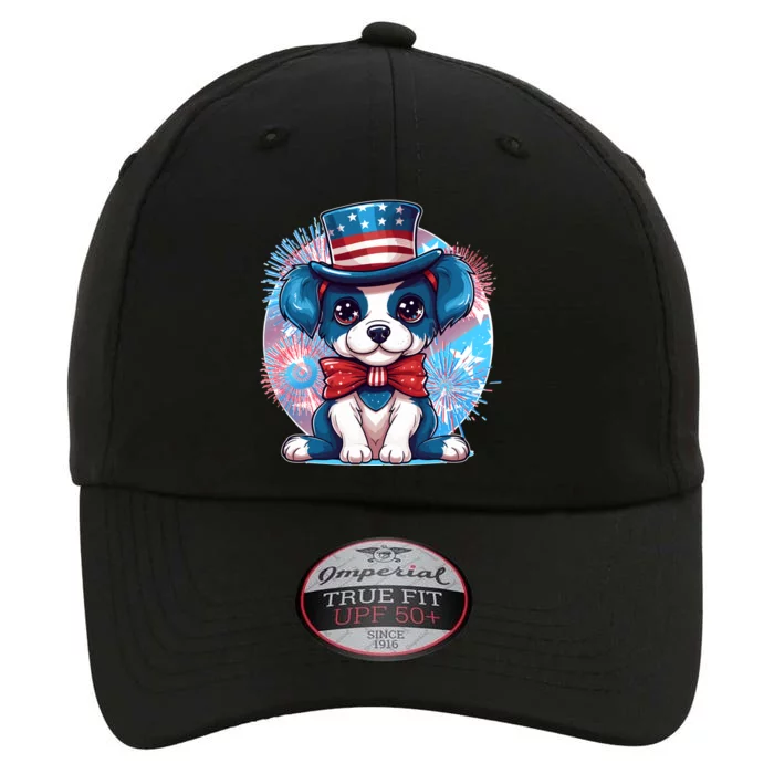 Cute Patriotic Red White And Blue Puppy Dog The Original Performance Cap