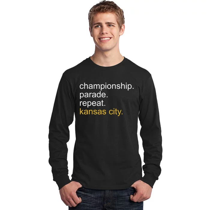 Championship Parade Repeat Kansas City Tall Long Sleeve T-Shirt