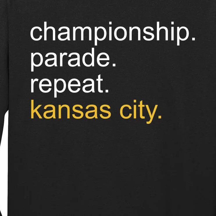 Championship Parade Repeat Kansas City Tall Long Sleeve T-Shirt