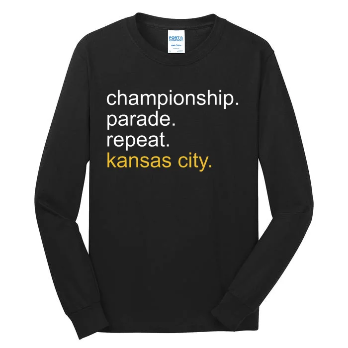 Championship Parade Repeat Kansas City Tall Long Sleeve T-Shirt