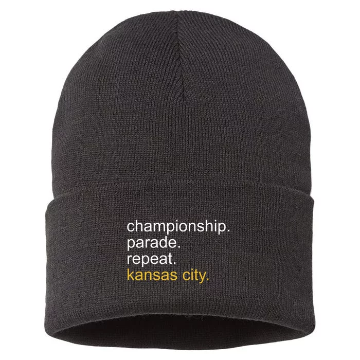 Championship Parade Repeat Kansas City Sustainable Knit Beanie