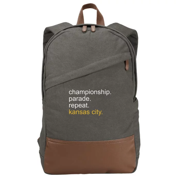 Championship Parade Repeat Kansas City Cotton Canvas Backpack