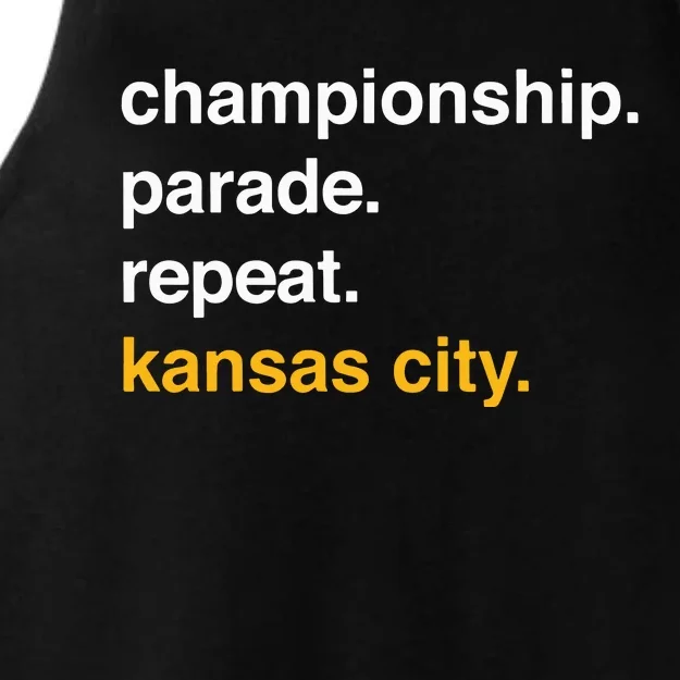 Championship Parade Repeat Kansas City Ladies Tri-Blend Wicking Tank