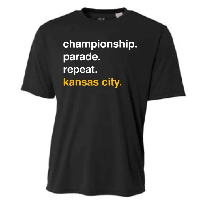 Championship Parade Repeat Kansas City Cooling Performance Crew T-Shirt