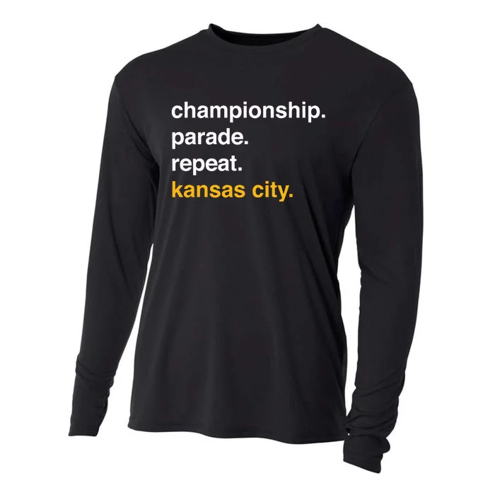 Championship Parade Repeat Kansas City Cooling Performance Long Sleeve Crew