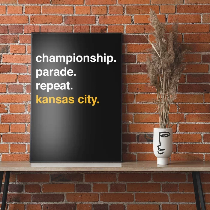 Championship Parade Repeat Kansas City Poster